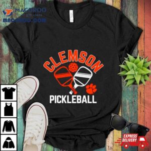 Clemson Tigers Pickleball Crossed Paddles Tshirt