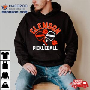 Clemson Tigers Pickleball Crossed Paddles Tshirt