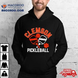 Clemson Tigers Pickleball Crossed Paddles Tshirt