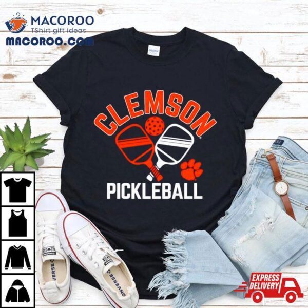 Clemson Tigers Pickleball Crossed Paddles Shirt