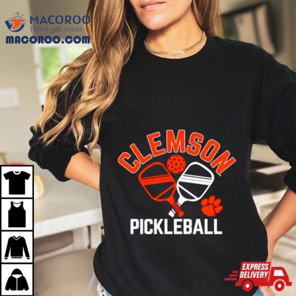 Clemson Tigers Pickleball Crossed Paddles Shirt