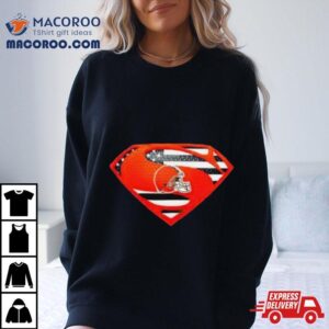 Cleveland Browns Usa Flag Inside Superman Tshirt