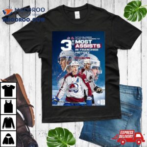 Colorado Avalanche Nathan Mackinnon Rd Most Assists In Franchise History Tshirt