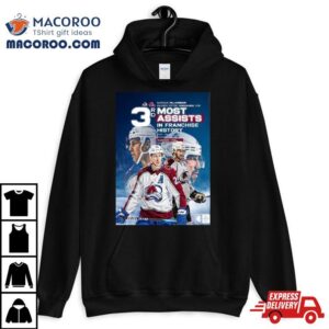 Colorado Avalanche Nathan Mackinnon Rd Most Assists In Franchise History Tshirt