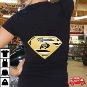 Colorado Buffaloes Usa Flag Inside Superman Tshirt