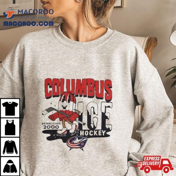 Columbus Blue Jackets Mitchell & Ness Gray Popsicle Shirt