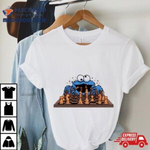 Cookie Monster Muppet Eating Chess Cookie Shirt