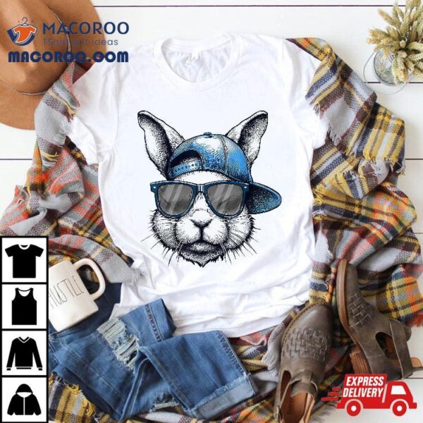 Cool Bunny Face Happy Easter Shirts For Boys Kids Shirt