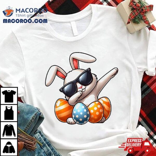 Cool Easter Dabbing Bunny Funny Rabbit Dab Boys Girls Kids Shirt