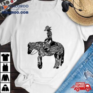 Cowgirl On Horse Mandala Horse Mandala Girl Shirt