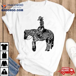 Cowgirl On Horse Mandala Horse Mandala Girl Tshirt