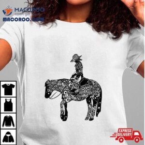 Cowgirl On Horse Mandala Horse Mandala Girl Tshirt