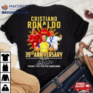 Cristiano Ronaldo Th Anniversary Thank You For The Memories Signature Tshirt