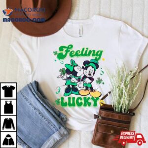 Cute Feeling Lucky Mickey Minnie Couple Tshirt