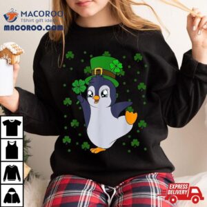 Cute Penguin Shamrocks Saint Patrick S Day Tshirt