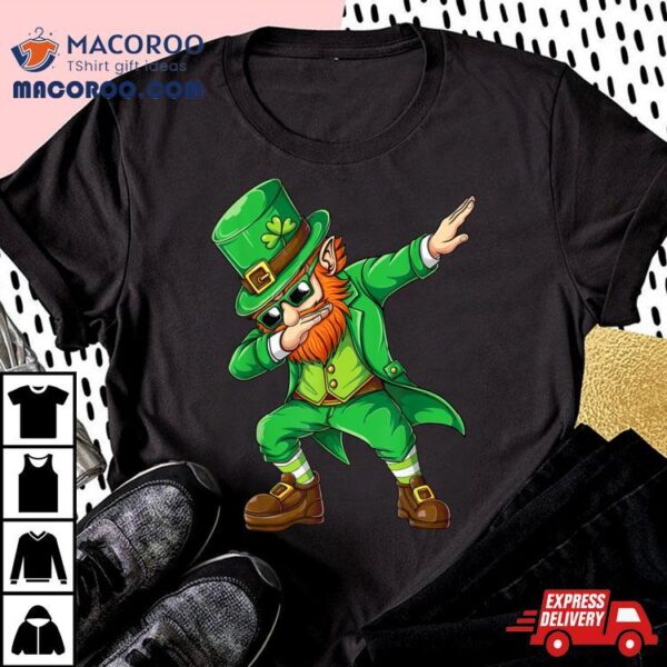 Dabbing Leprechaun Funny Gifts Men Kids Boys St Patricks Day T Shirt