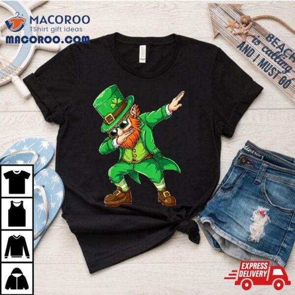 Dabbing Leprechaun Funny Gifts Men Kids Boys St Patricks Day T Shirt