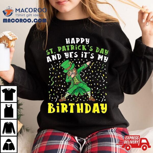 Dabbing Leprechaun Happy Saint Patrick’s Day Boys Birthday Shirt