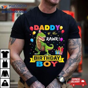 Daddy Dinosaur Funny Cute Birthday Boy Family Apparel Tshirt
