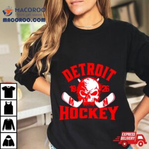 Detroit Hockey Skull Nhl Team Classic Tshirt