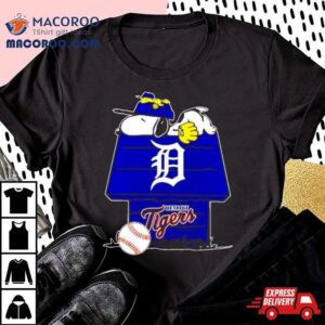 Detroit Tigers Snoopy And Woodstock The Peanuts Baseball Shirt