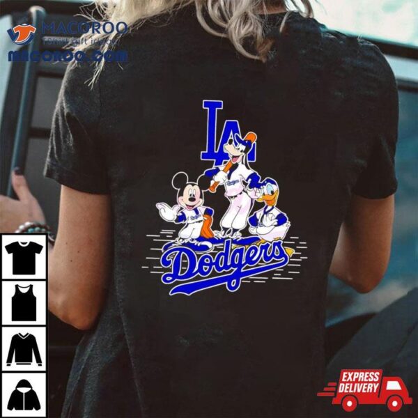 Disney Los Angeles Dodgers Mickey And Friends Baseball Shirt