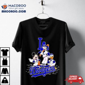 Disney Los Angeles Dodgers Mickey And Friends Baseball Tshirt