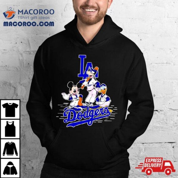 Disney Los Angeles Dodgers Mickey And Friends Baseball Shirt