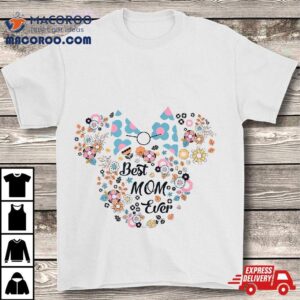 Disney Minnie Mouse Best Mom Ever Icon Flowers Mothers Day Tshirt