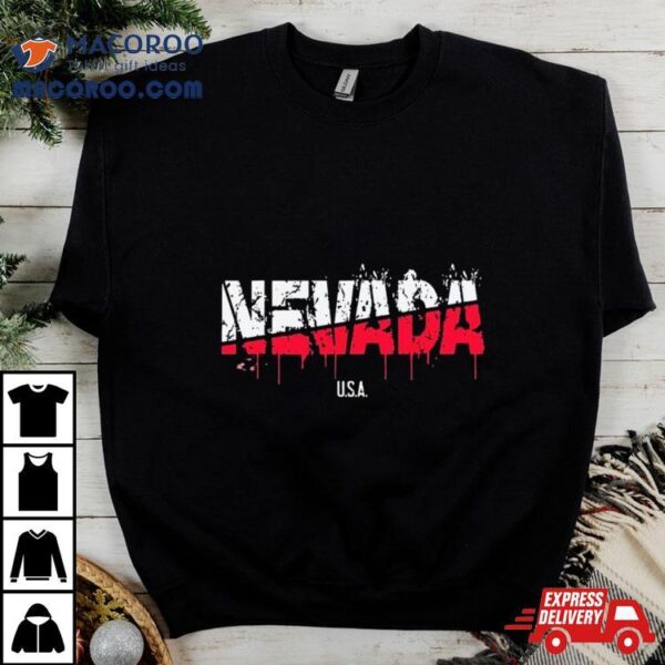 Distressed Nevada Usa Shirt