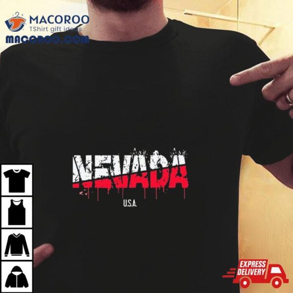 Distressed Nevada Usa Shirt