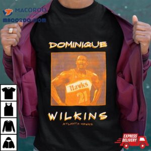 Dominique Wilkins Atlanta Hawks Vintage Logo Tshirt