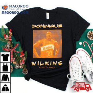 Dominique Wilkins Atlanta Hawks Vintage Logo Tshirt