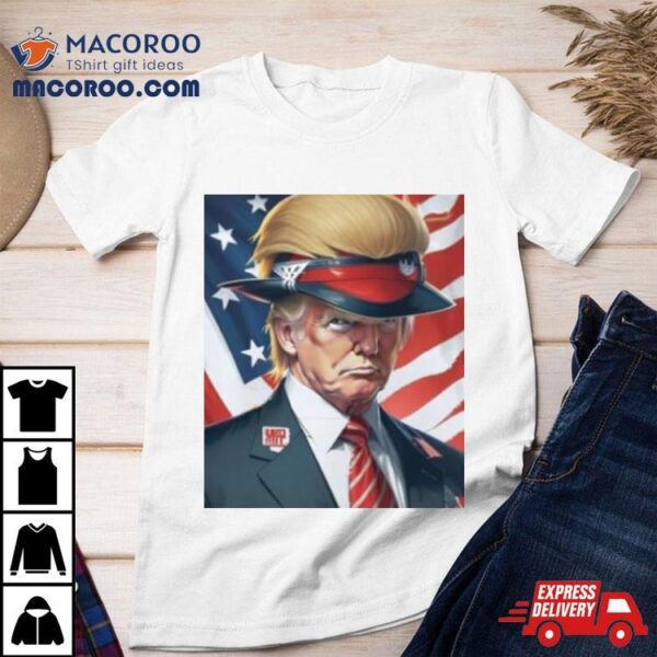 Donald Trump With Beautiful Hair America Flag Shirt