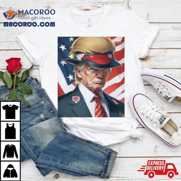 Donald Trump With Beautiful Hair America Flag Shirt