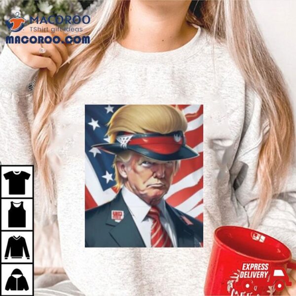 Donald Trump With Beautiful Hair America Flag Shirt