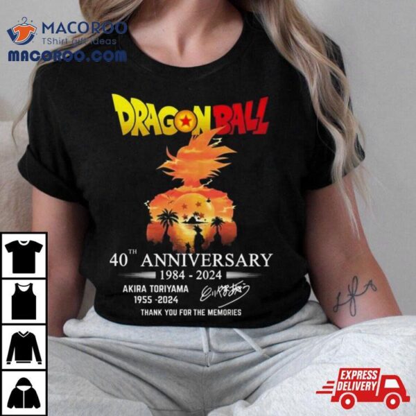 Dragon Ball 40th Anniversary Akira Toriyama Thank You For Being A Part Of My Childhood Signature Shirt