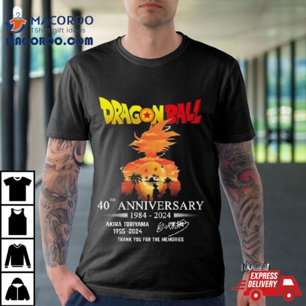 Dragon Ball 40th Anniversary Akira Toriyama Thank You For Being A Part Of My Childhood Signature Shirt