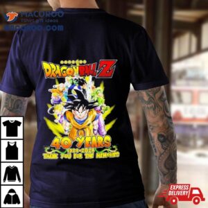 Dragon Ball Z 40 Years 1984 2024 Thank You For The Memories Signature Shirt