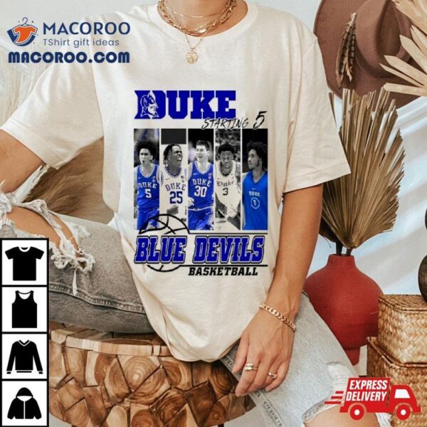 Duke Blue Devils Basketball Starting 5 Shirt