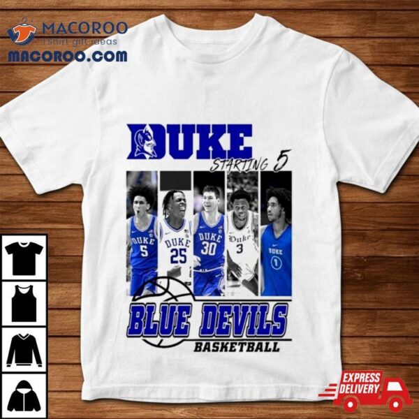 Duke Blue Devils Basketball Starting 5 Shirt