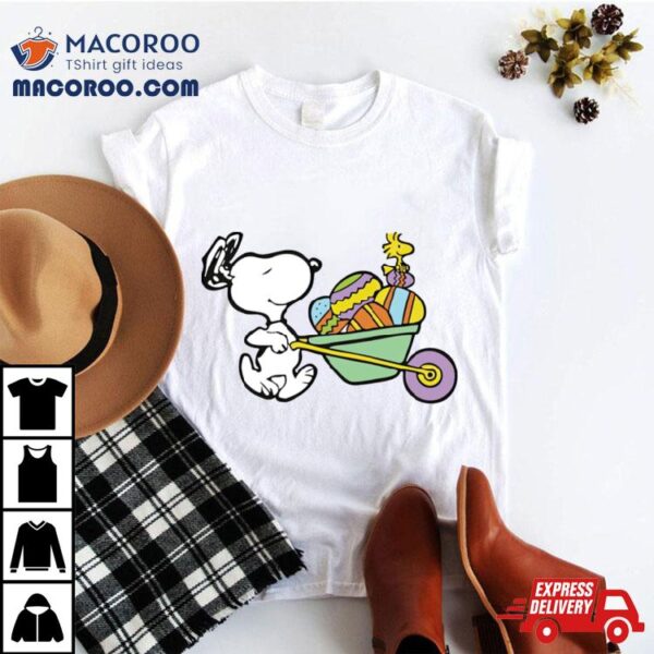 Easter Wagon Snoopy Woodstock Shirt