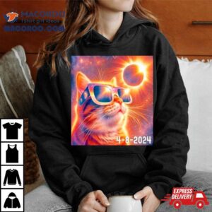 Eclipse Solar April Kitty Cat Wearing Glasses Tshirt