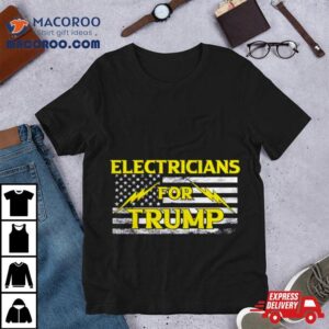 Electricians For Trump Usa Flag Tshirt