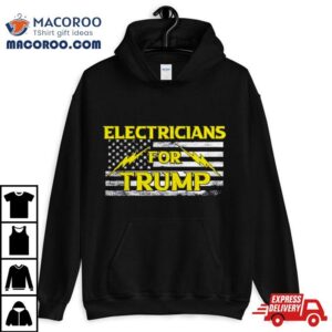 Electricians For Trump Usa Flag Tshirt