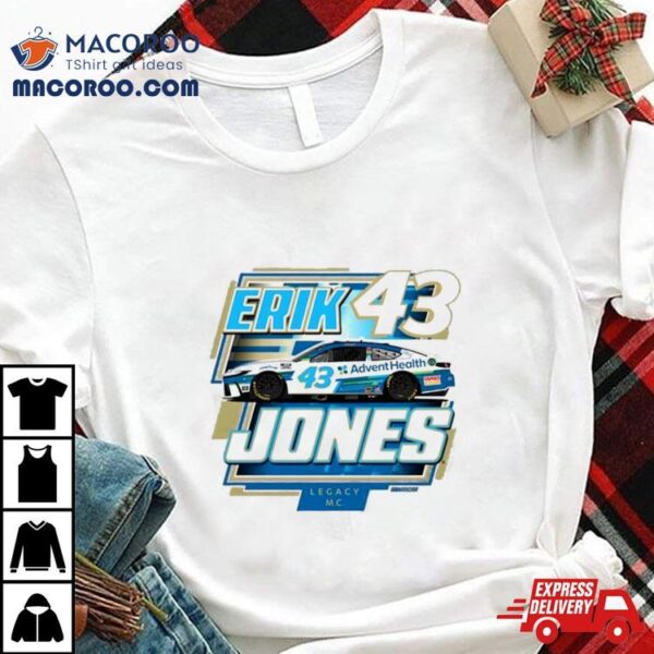 Erik Jones Legacy Motor Club Team Collection Heather Gray Adventhealth Rival 2024 T Shirt