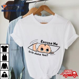Excuse Me Is It June Yet Pregnancy Baby Announce Tshirt