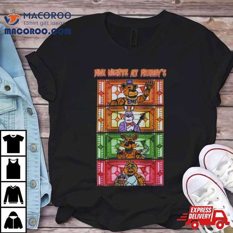 Five Nights At Freddy’s Stained Glass Characters Shirt Five Nights At Freddy’s Stained Glass Characters Shirt