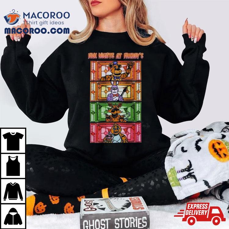 Five Nights At Freddy’s Stained Glass Characters Shirt Five Nights At Freddy’s Stained Glass Characters Shirt