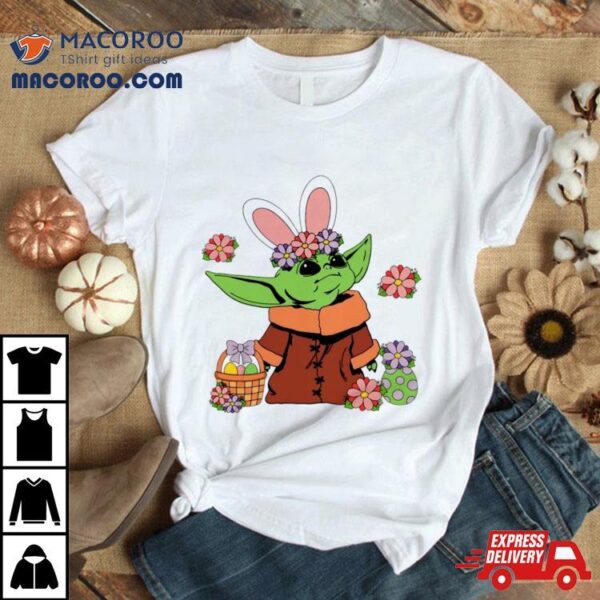 Floral Baby Yoda Easter Eggs Shirt